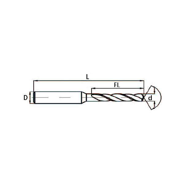 carbide drill drawing